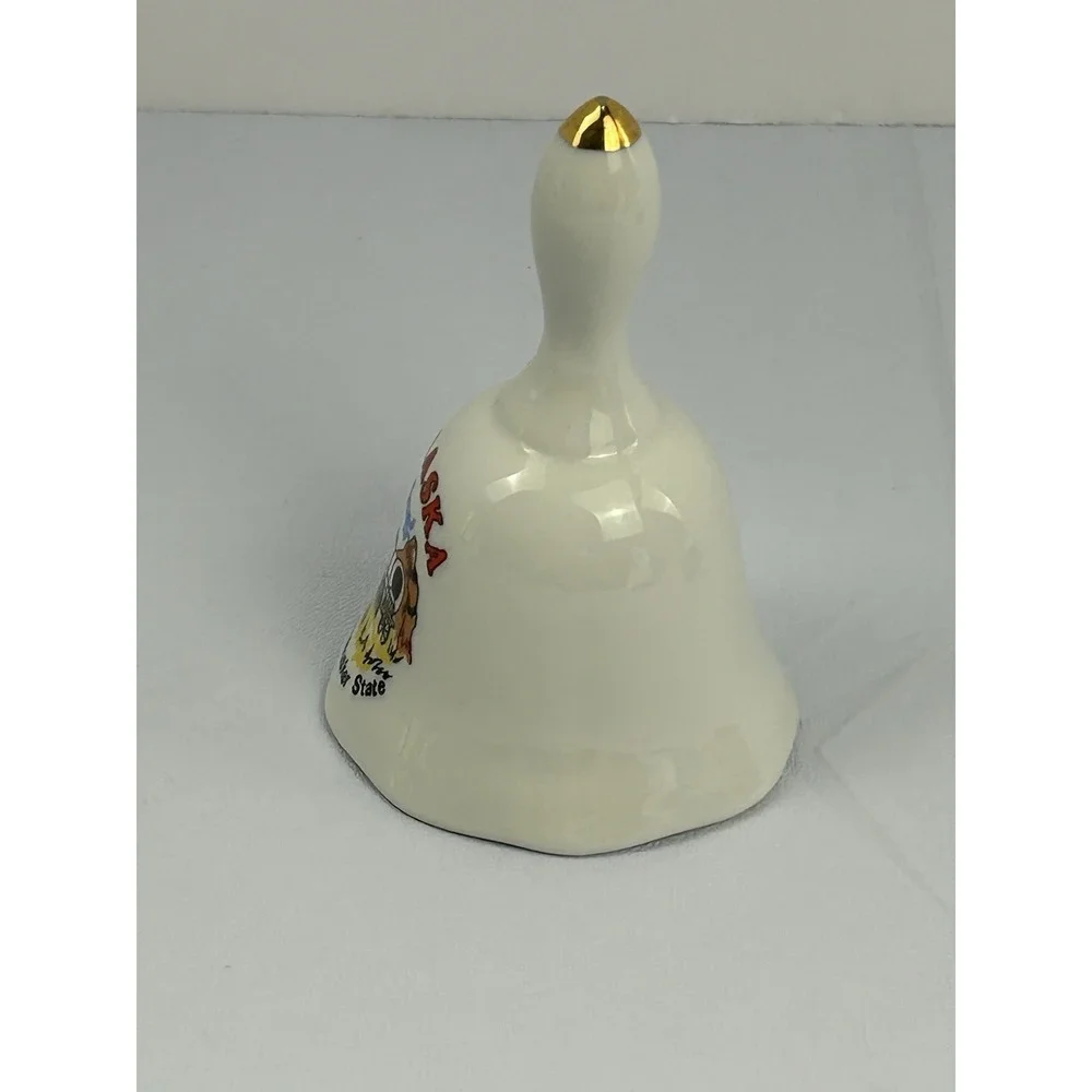 Vintage Nebraska The Cornhusker State Souvenir Porcelain Bell Wagon Travel Decor